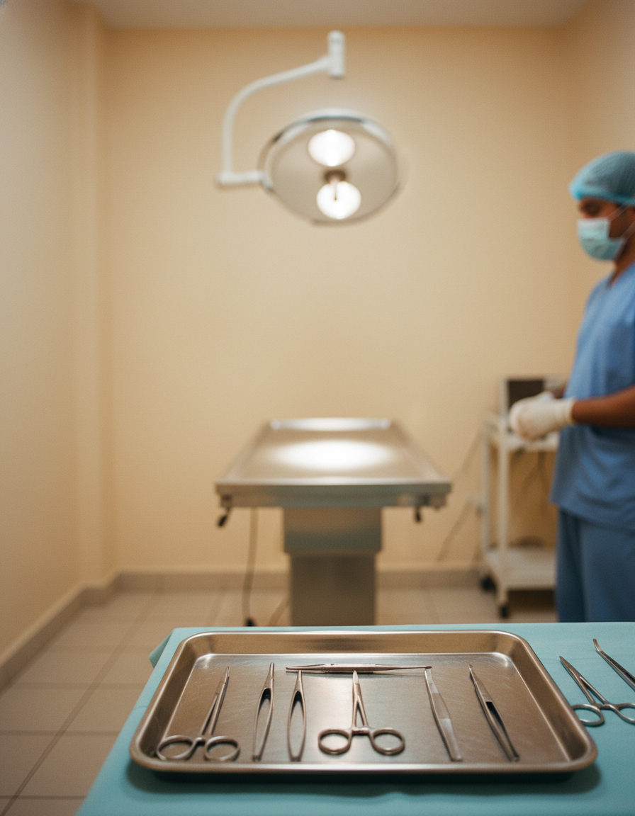 Equipo veterinario en sala de cirugía
