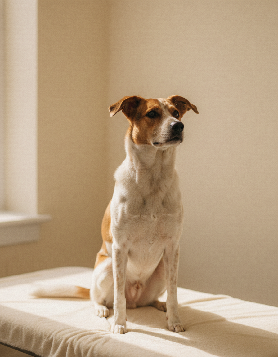 Perro saludable en consulta